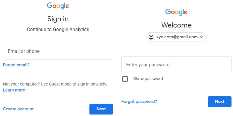 Google analytics account setup